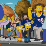 "Dom Bonkowski" with the Simpson family in "The Town."