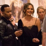 10/18/2016 - Judge Chrissy Teigen with husband John Legend at the Forbes Under 30 Food Festival. (Ben Stas for Boston.com)