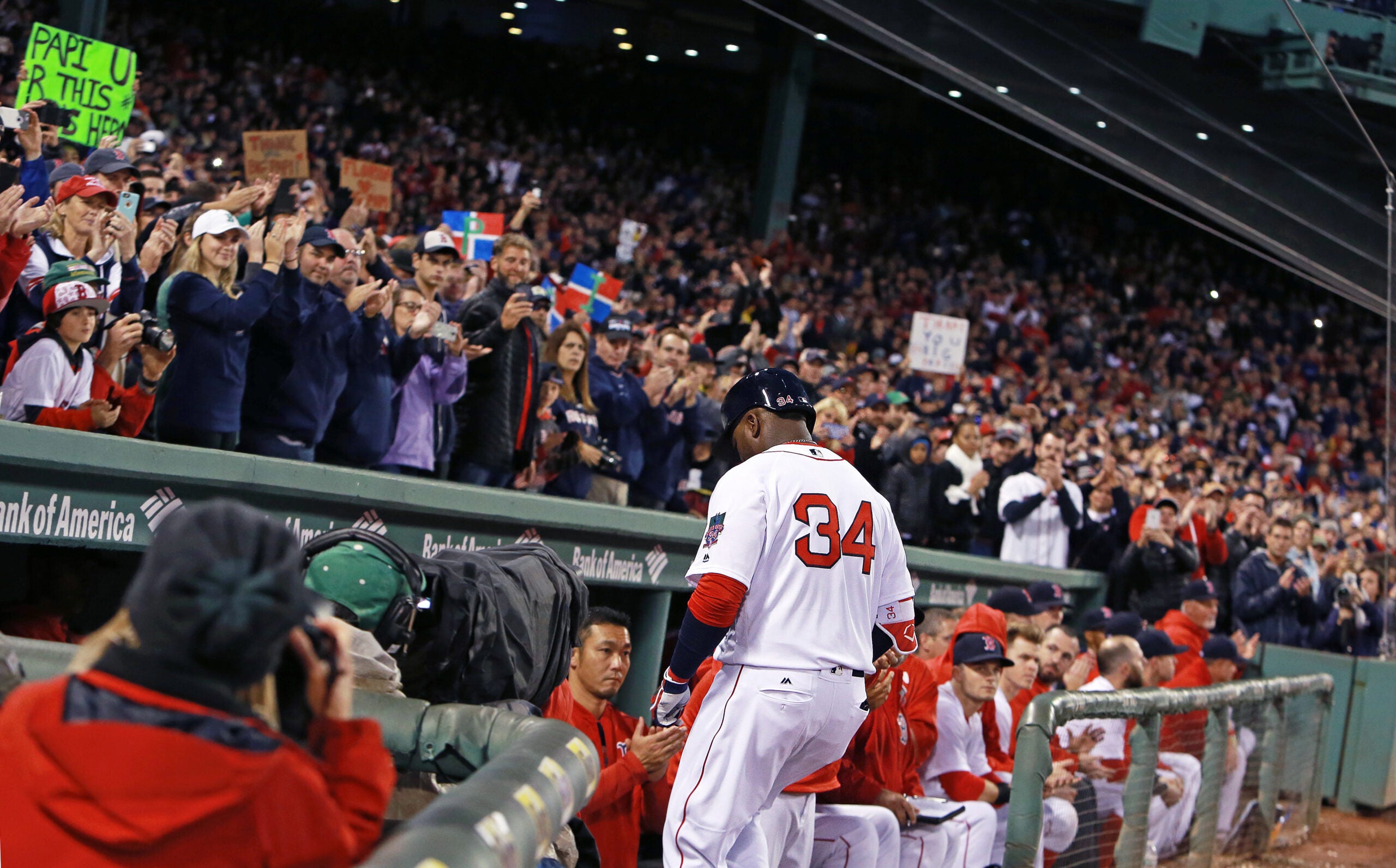 David Ortiz Retired Number Sticker Boston 34 