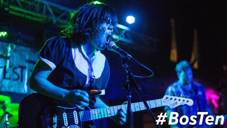 Guitarist/vocalist Marissa Paternoster performs with Screaming Females at Boston Hassle Fest.