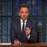 Seth Meyers during a Wednesday night airing of 'Late Night with Seth Meyers.'