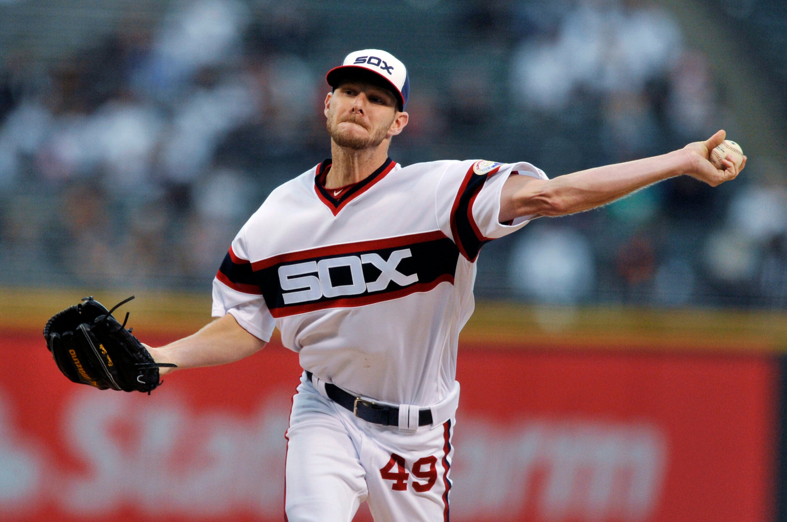 White Sox fan wears Chris Sale-related throwback jersey