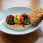 Somerville, MA 12/2/13 Sarma in Somerville (Winter Hill), Ana Sortun's new restaurant. Seven Layer Hummus with falafel crackers. Lane Turner/Globe Staff; Reporter: Devra First: FOOD Slug: 11dinpic