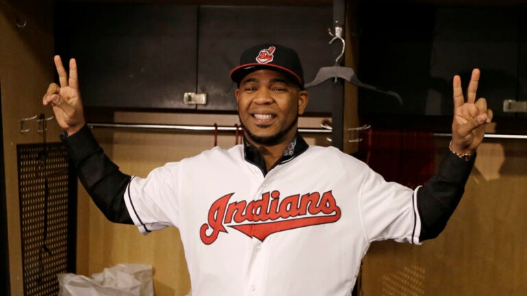 Edwin Encarnacion Autographed Authentic Indians Jersey