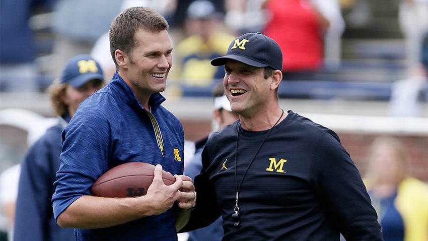Jim Harbaugh thinks Tom Brady could be the head coach at Michigan some day
