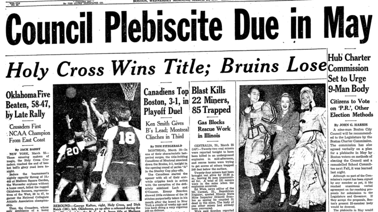 70 years ago, Holy Cross won the NCAA tournament