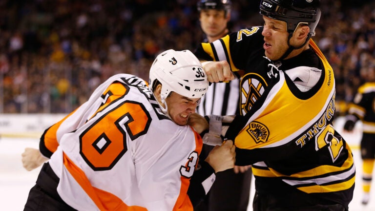 Bruins recognize their own DNA honoring Shawn Thornton, Terry O