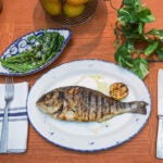 Whole roasted fish at Terra