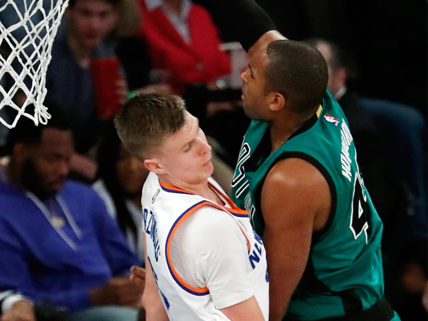 Al Horford dunked over Kristaps Porzingis—again