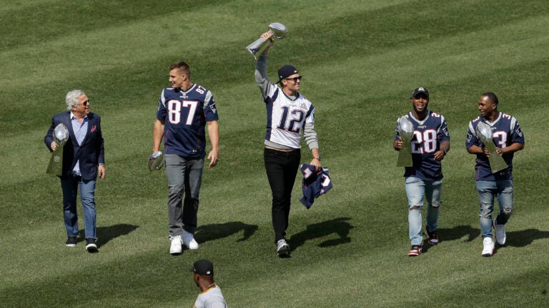 These photos of Tom Brady at Red Sox Opening Day are absolutely