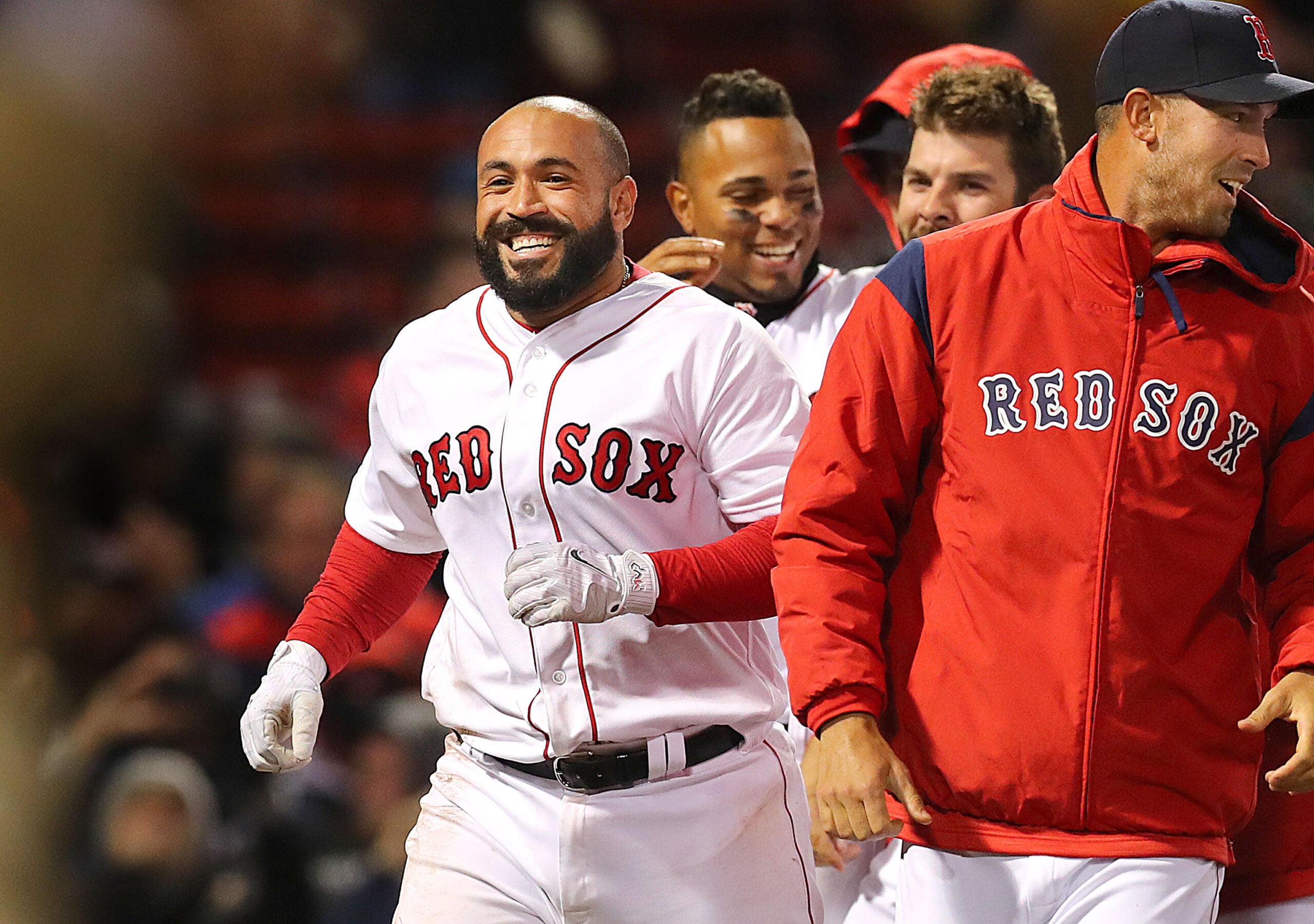 Boston Red Sox's Pablo Sandoval snaps belt, strikes out 