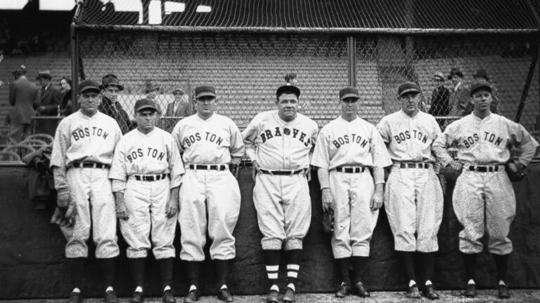 Ruth at career end with the Boston Braves in 1935