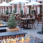 The patio at City Tap House in Boston.