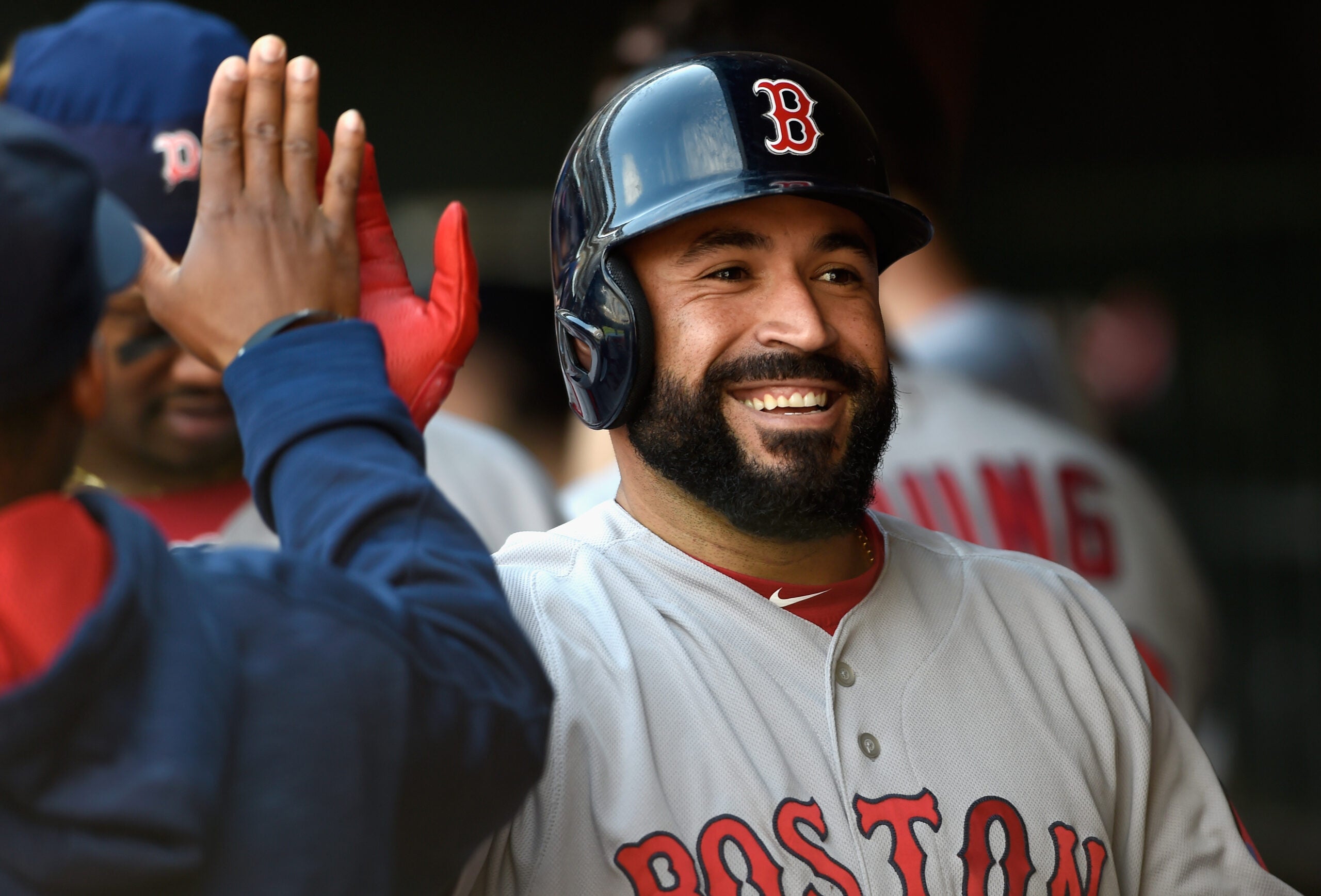 Hitting For The Specialty Catcher's Gear Cycle - Sandy Leon, Red Sox Game  Used —