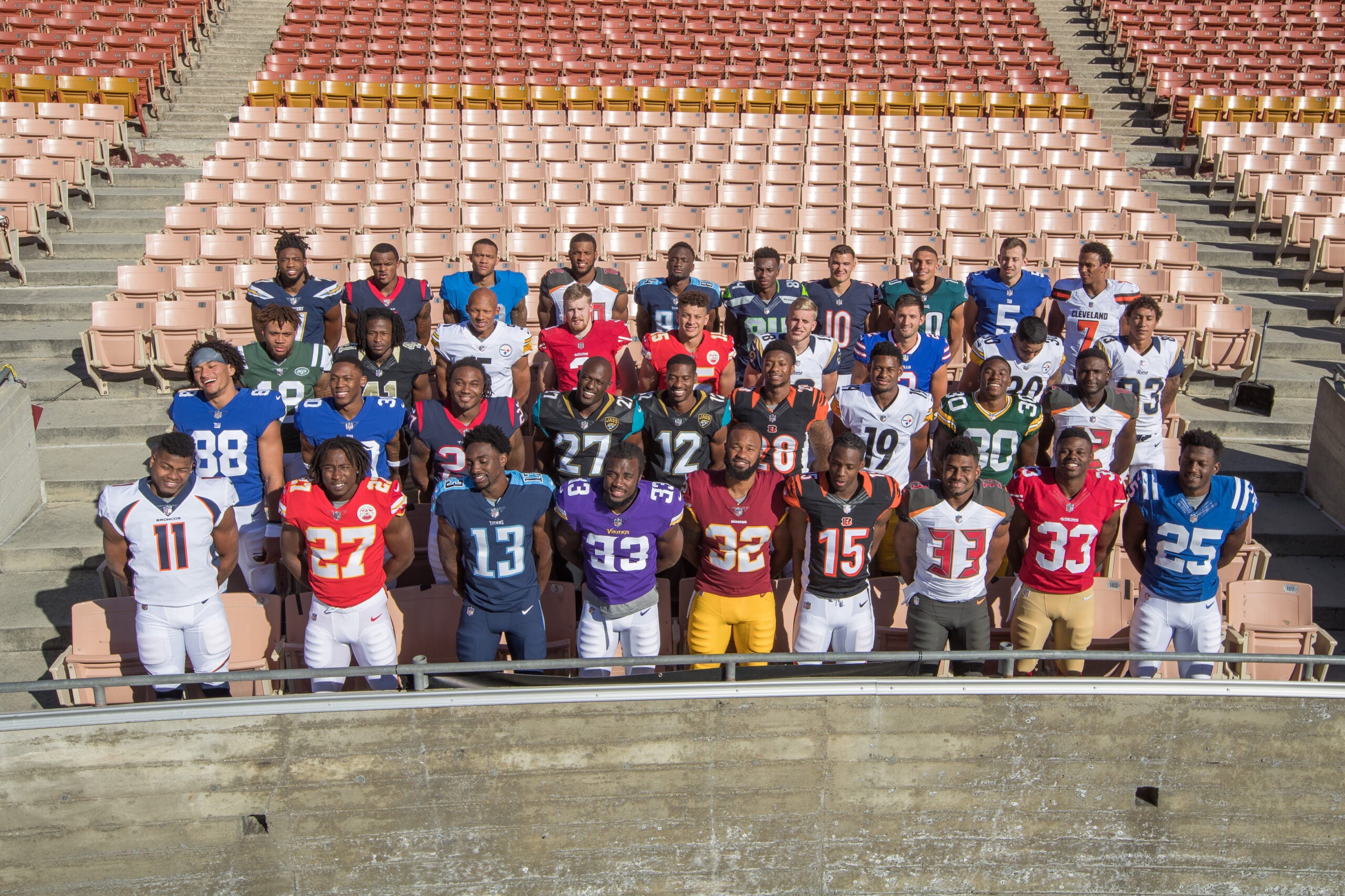 Photos: NFL rookies in new team uniforms at NFLPA's Rookie