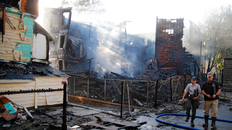 4 people hurt in Lawrence fire that destroyed or damaged 8 buildings