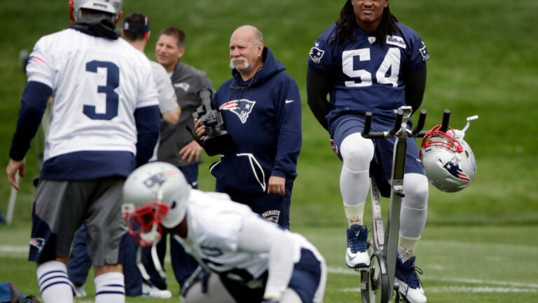 Patriots' Lawrence Guy on the field at training camp amid ongoing