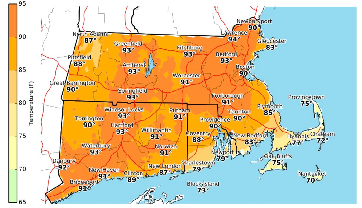 Boston could get 'near record' high temperatures next week