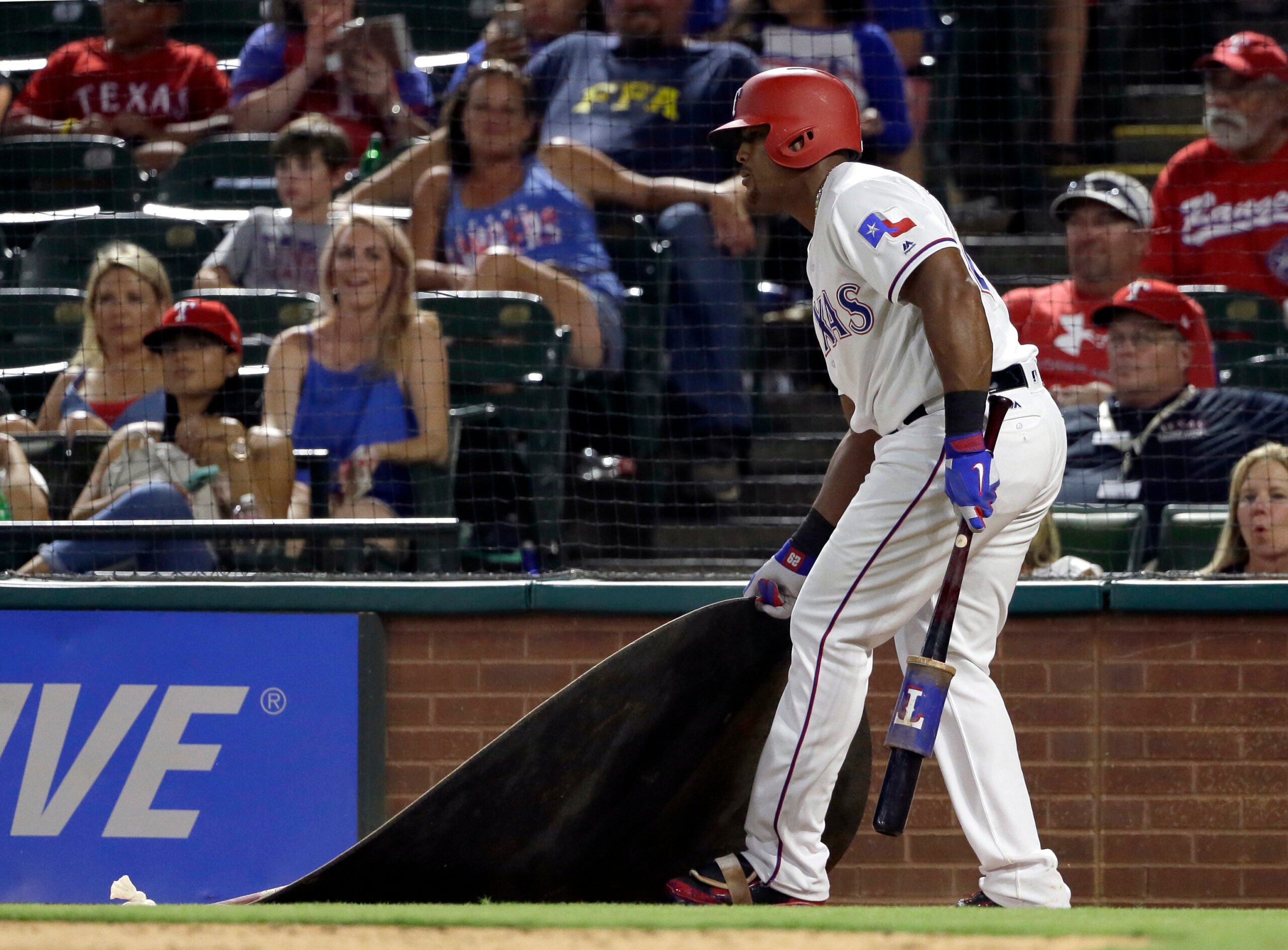 An ump told Adrian Beltre to move into the on-deck circle. So Beltre moved  the circle