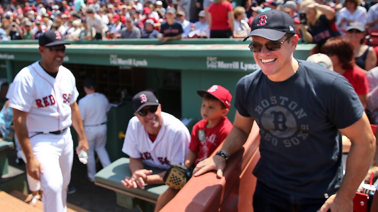 Matt Damon and Brock Holt Finally Meet : r/redsox