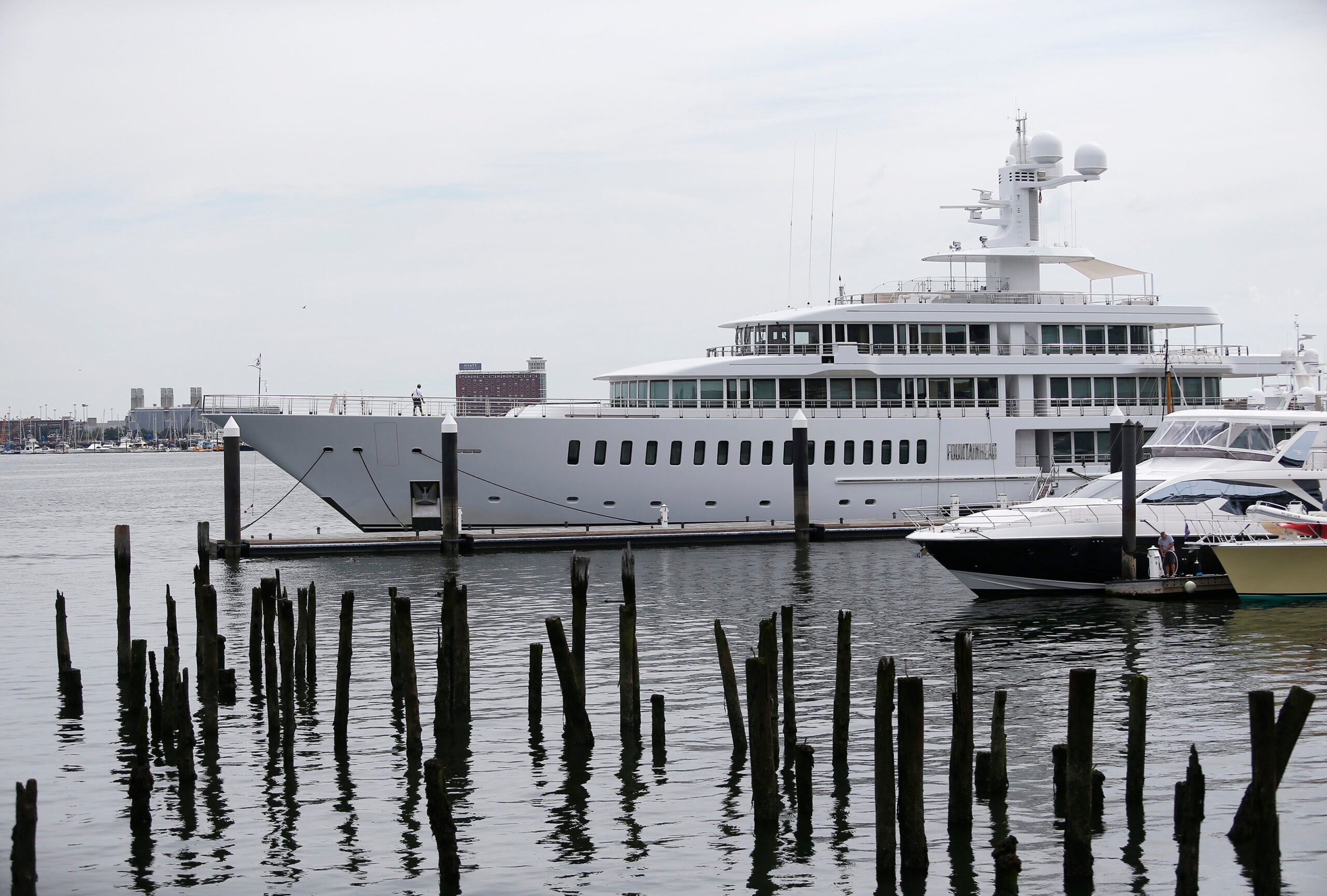 superyacht in boston harbor