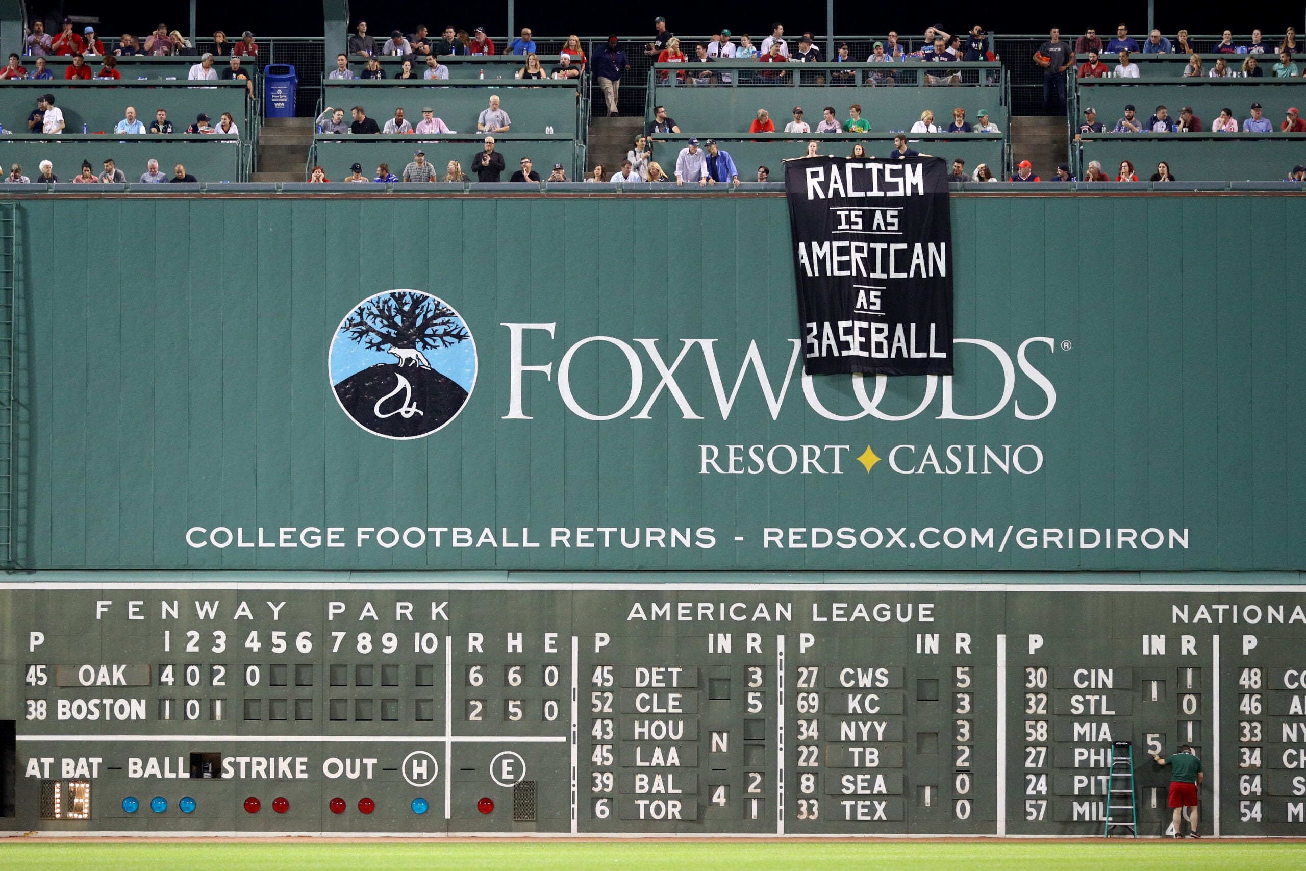 Racism has been a pervasive topic at Fenway Park this season
