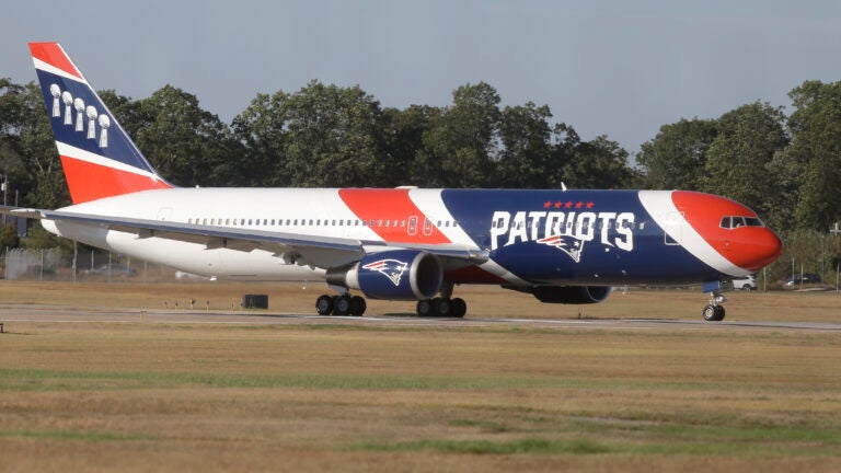 The Patriots team plane is delivering more than a million masks