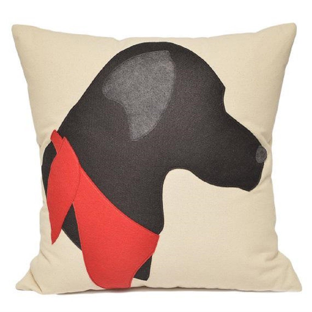 Black Lab Pillow Beverly Stout