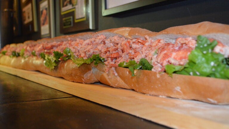 A North End restaurant makes a 6-foot, 15-pound lobster roll that