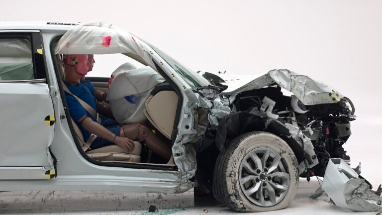 Volkswagen Passat front crash test.