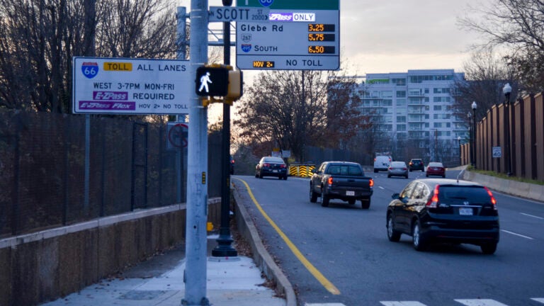 HOT Tolls Lanes of I-66 Inside the Beltway Now During Rush Hour, Eastbound in the AM and Westbound in the PM