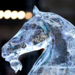 Ice sculpture for Boston's First Night celebration