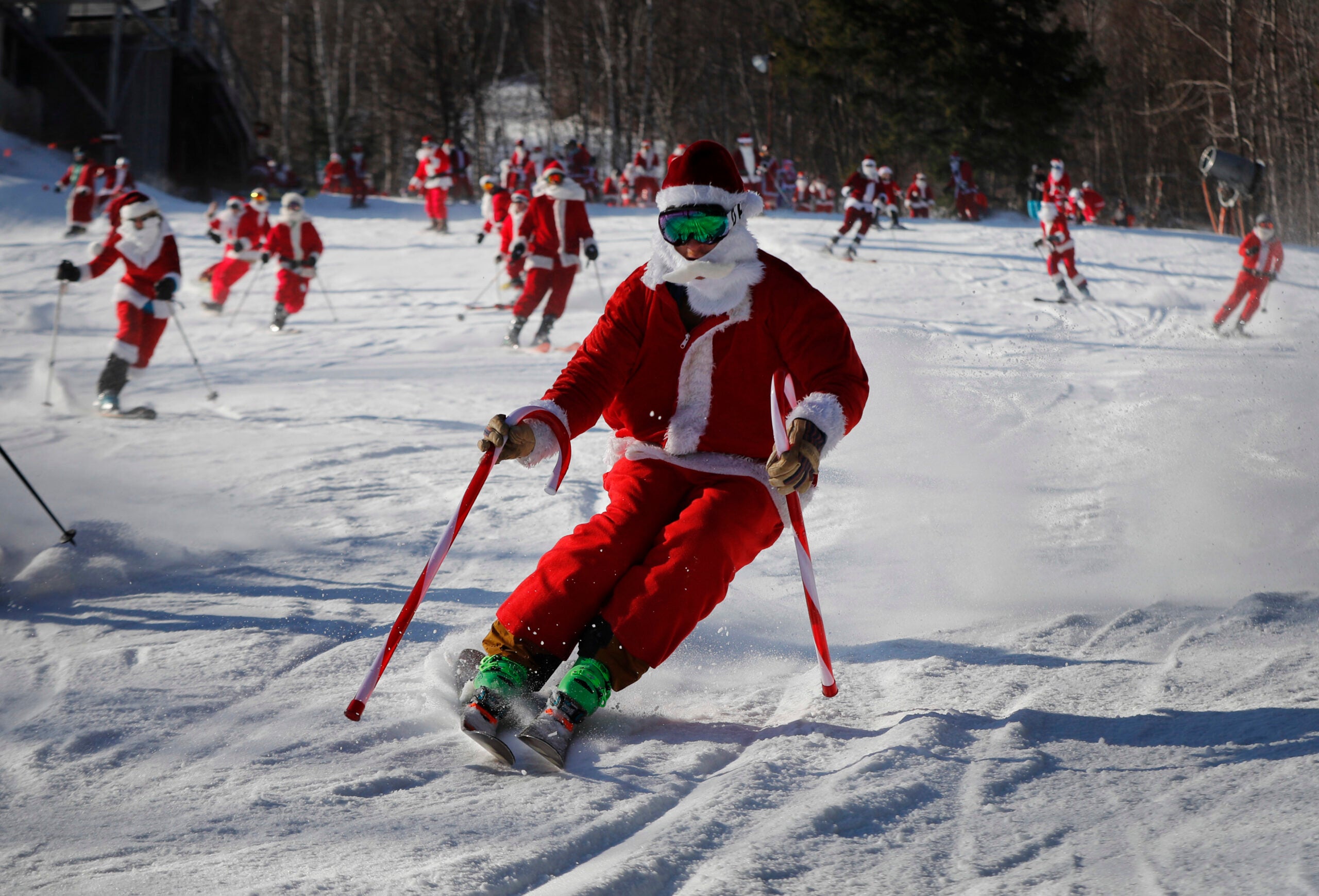 Skiing Santas Ho Ho Hold Court At Sunday Rivers Annual Bash 