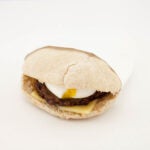 Clover Food Lab Impossible sausage, egg, and cheese sandwich