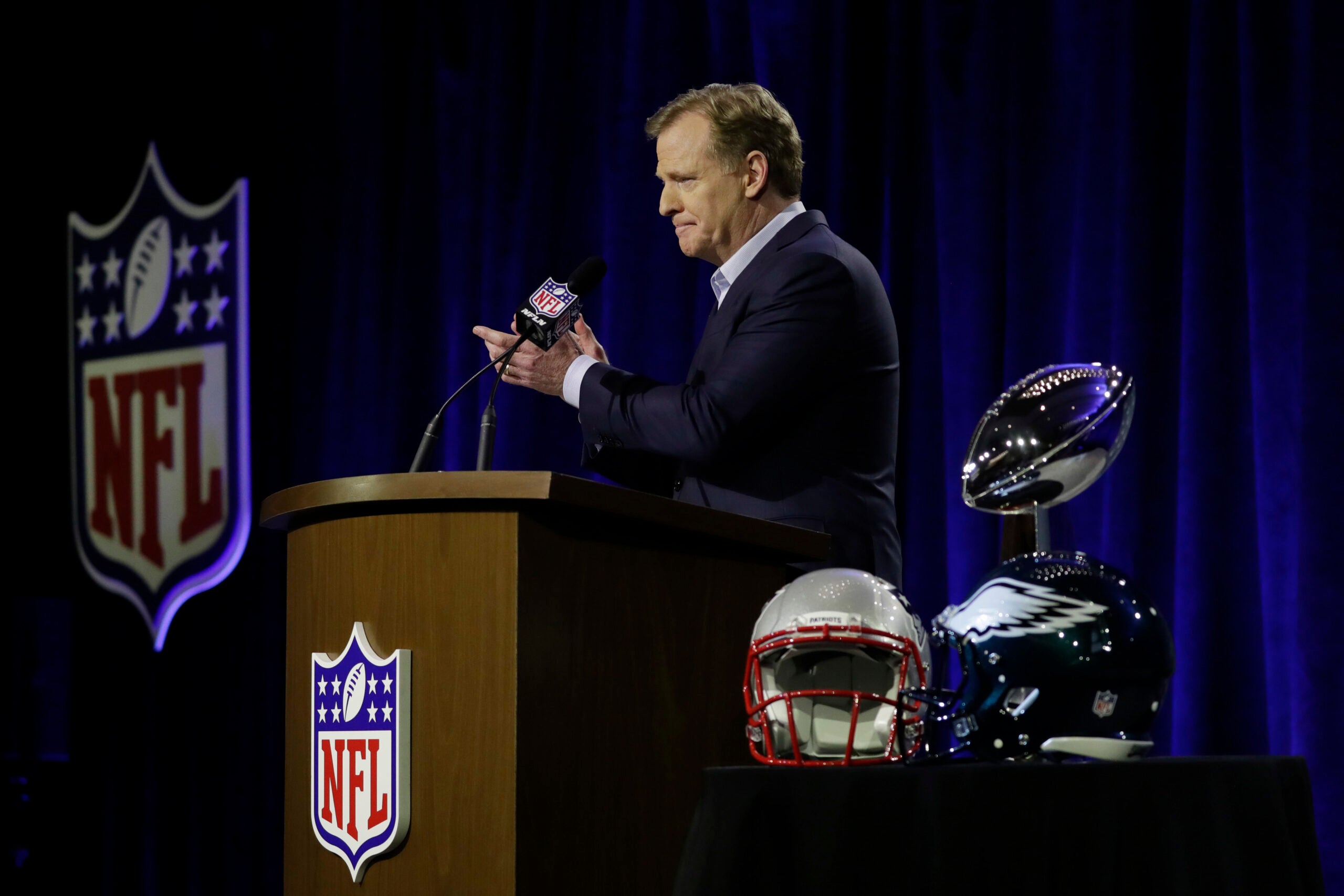 NFL Commissioner Roger Goodell Speaks Ahead of the Super Bowl