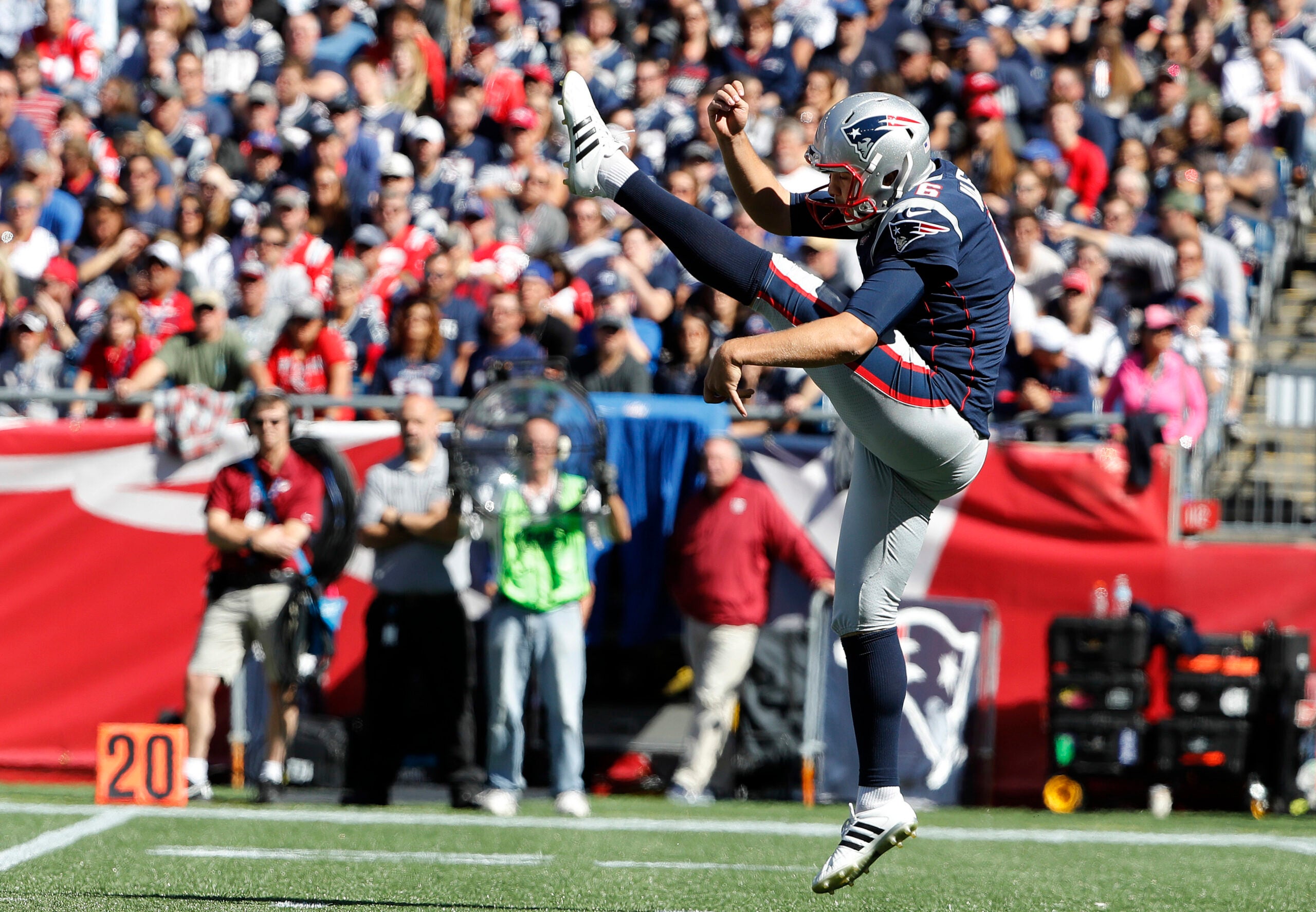 Zoltan Mesko of the New England Patriots has his punt blocked by News  Photo - Getty Images