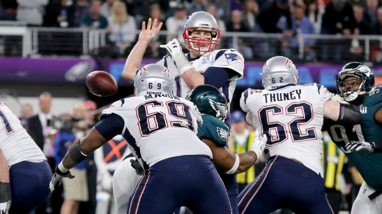 Philadelphia Eagles Brandon Gram Strips the Ball From Tom Brady