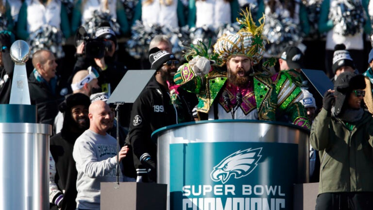 Jason Kelce's speech at Eagles parade connects with passion, sincerity