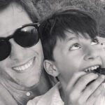 Tom Brady posts a smiling picture with his son on Instagram.