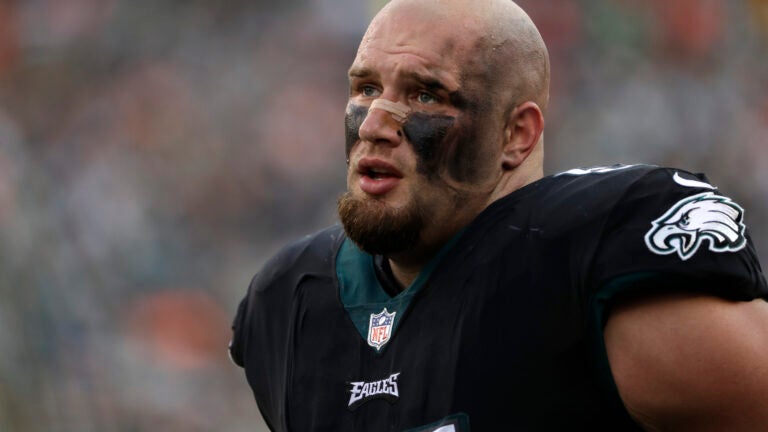 NFL - Philadelphia Eagles OT Lane Johnson took some time