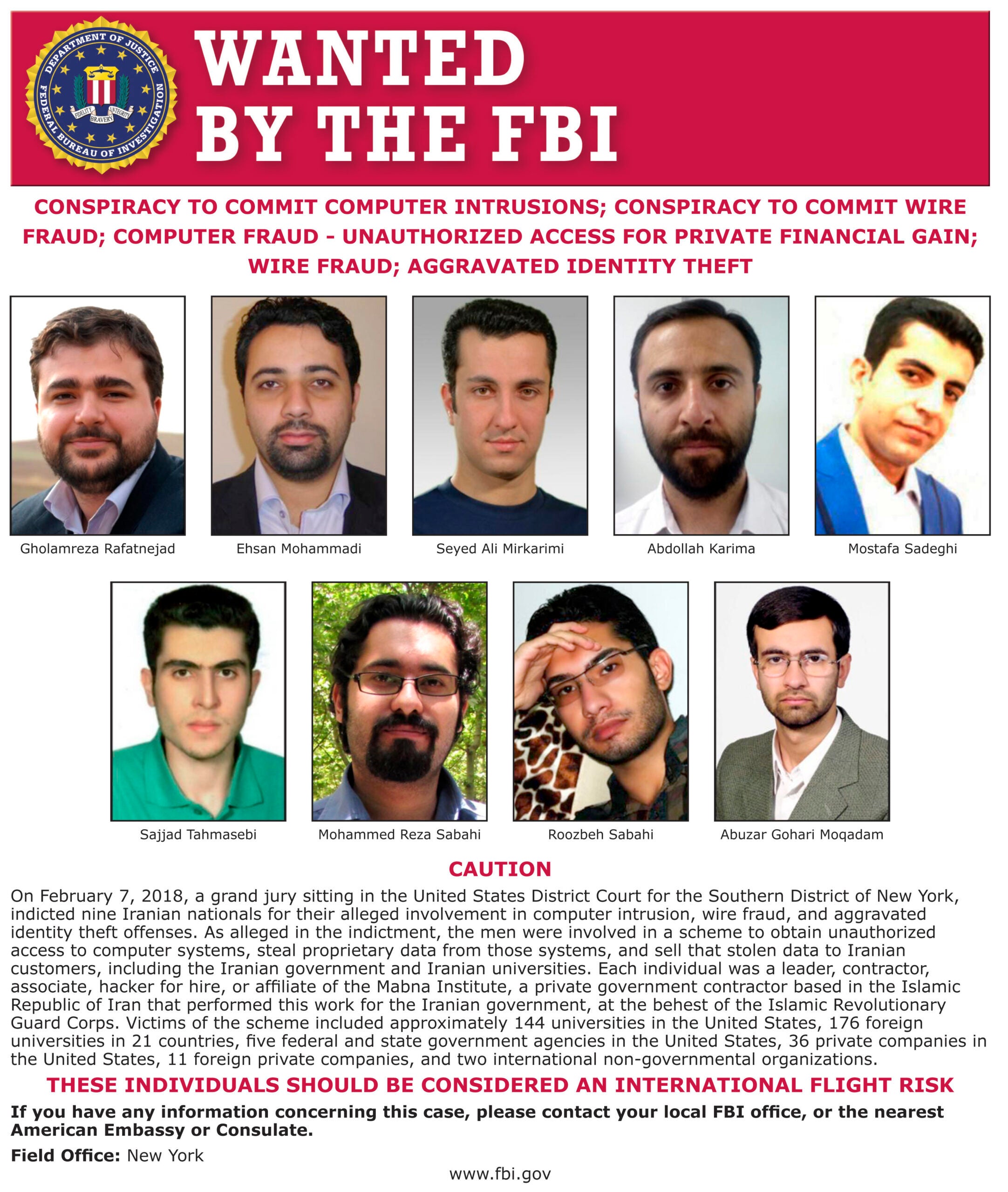 US Charges 9 Iranians In Massive Hacking Scheme