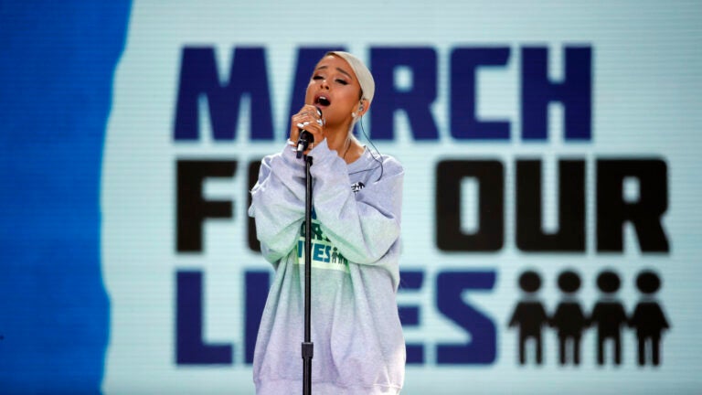 Ariana Grande performs be alright
