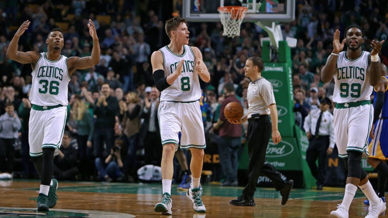 Jonas Jerebko and Jae Crowder