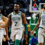 Al Horford, Jaylen Brown, Marcus Morris