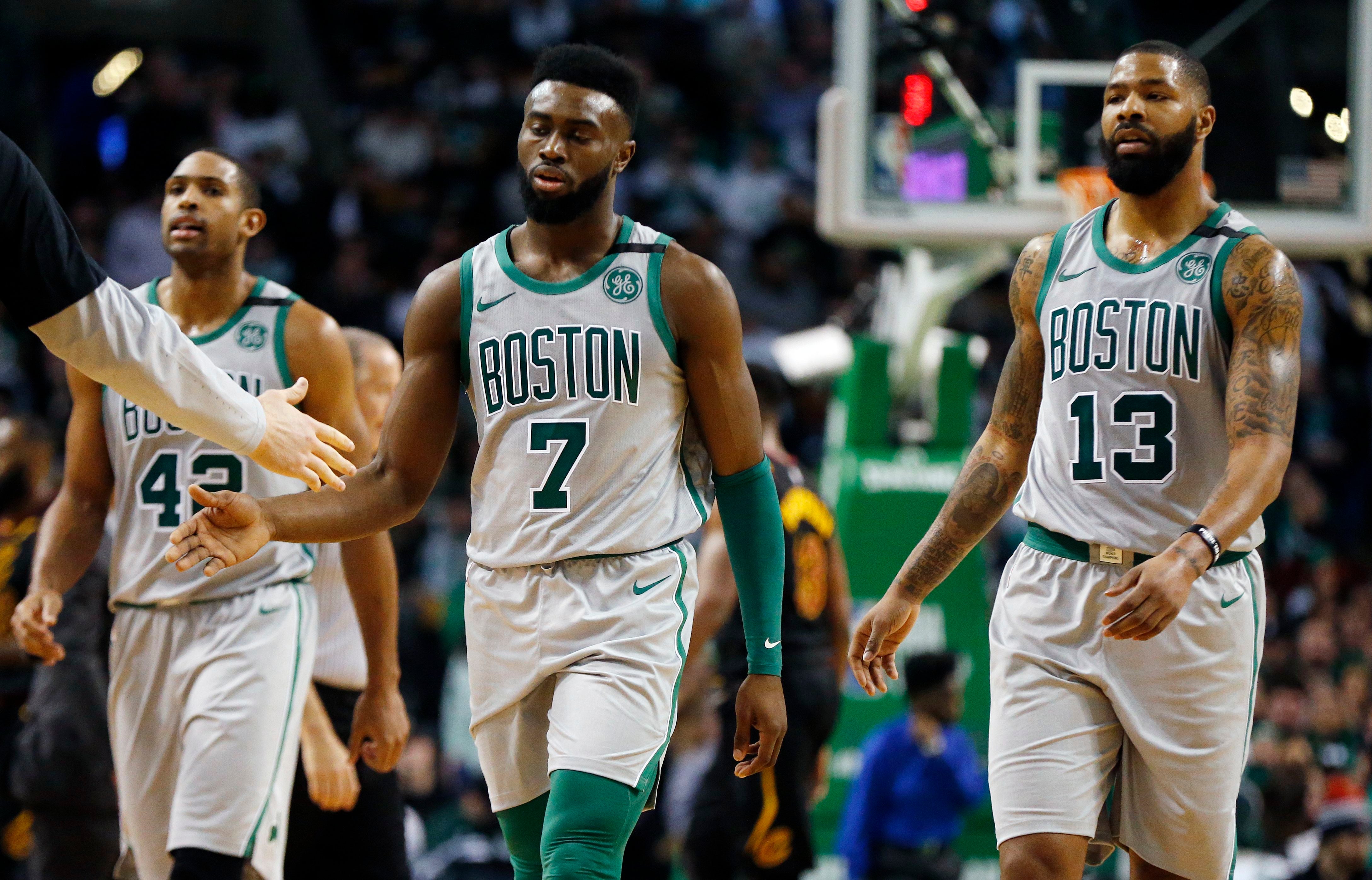 Al Horford, Jaylen Brown, Marcus Morris