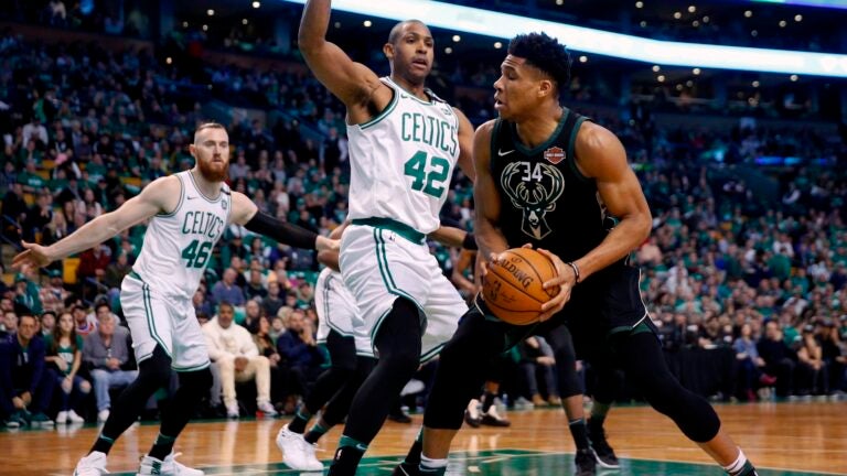Al Horford Giannis Antetokounmpo