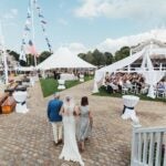 A bride and groom at Nauticus Marina on the Cape.