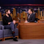 THE TONIGHT SHOW STARRING JIMMY FALLON -- Episode 0842 -- Pictured: (l-r) Actor John Krasinski during an interview with host Jimmy Fallon on April 3, 2018 -- (Photo by: Andrew Lipovsky/NBC)