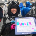 A woman announced her pregnancy to her husband at the Boston Marathon.