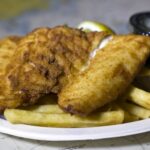 The fish and chips at Baxter's on Cape Cod.